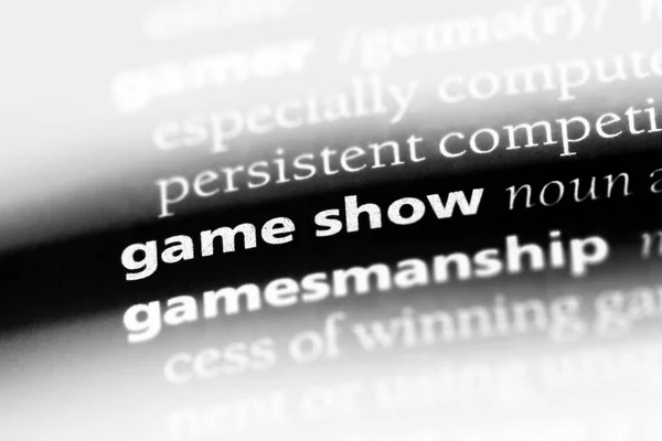 game show word in a dictionary. game show concept