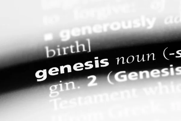 Genesis Ord Ordbok Genesis Konceptet — Stockfoto