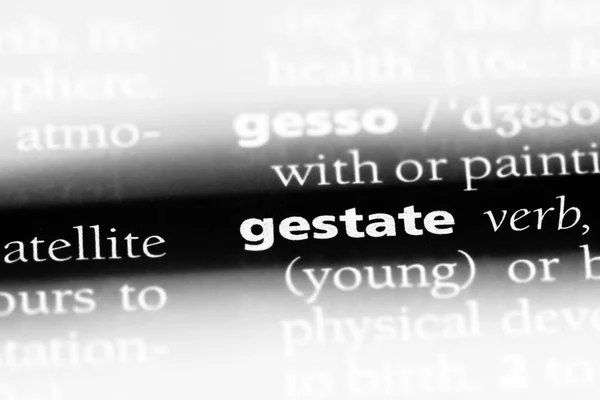 Gestate Λέξη Ένα Λεξικό Gestate Έννοια — Φωτογραφία Αρχείου