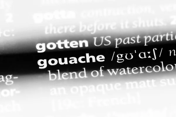 Gouache Szót Szótárban Gouache Koncepció — Stock Fotó
