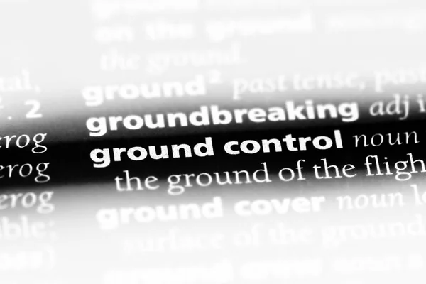 ground control word in a dictionary. ground control concept