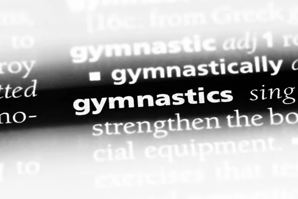 gymnastics word in a dictionary. gymnastics concept