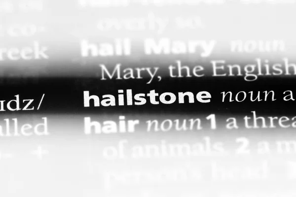 Hailstone Słowo Słowniku Koncepcja Hailstone — Zdjęcie stockowe