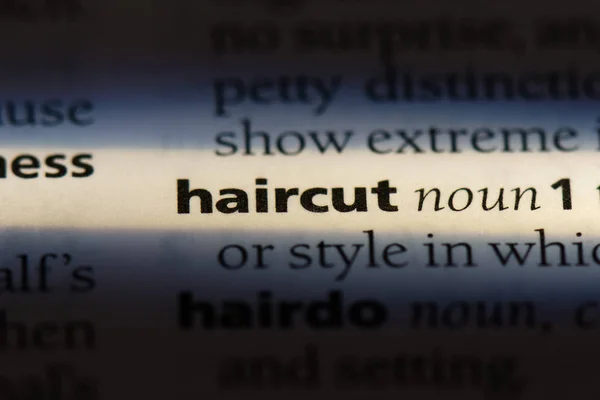 Haircut Word Dictionary Haircut Concept — Stock Photo, Image