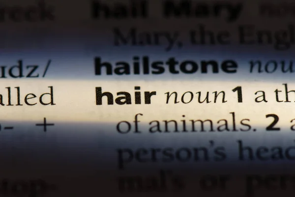 Włosów Słowo Słowniku Hair Concept — Zdjęcie stockowe
