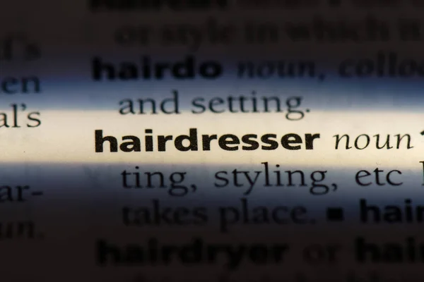 単語を辞書で美容師 美容室コンセプト — ストック写真