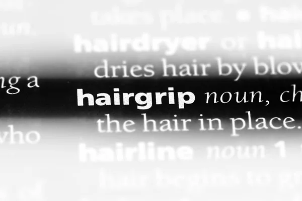 Hairgrip Słowo Słowniku Koncepcja Hairgrip — Zdjęcie stockowe