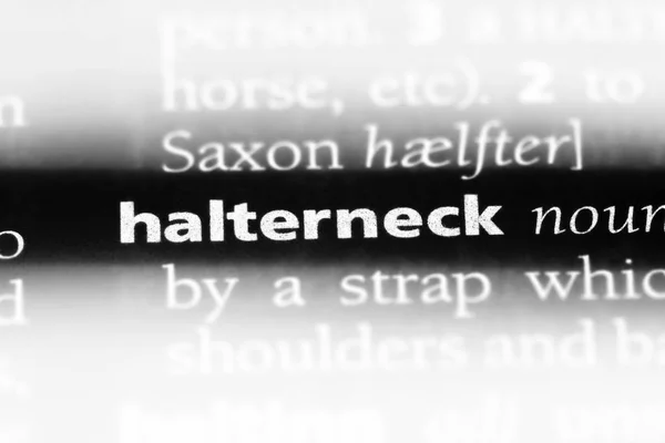 사전에 단어를 Halterneck입니다 Halterneck — 스톡 사진