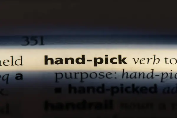 Hand Pick Woord Een Woordenboek Hand Pick Concept — Stockfoto