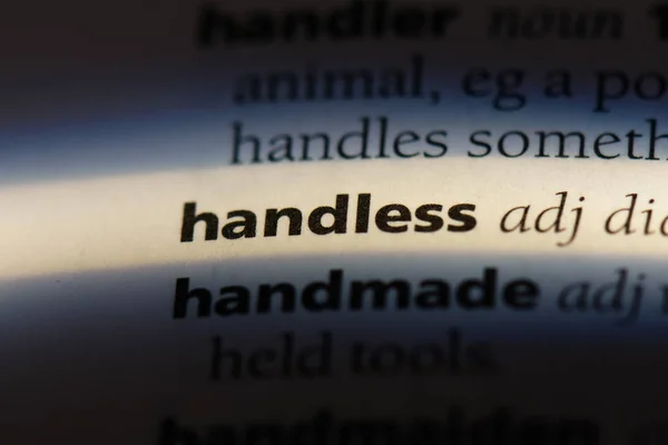 사전에 Handless 단어입니다 Handless — 스톡 사진