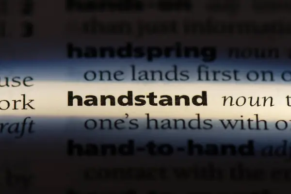 Handstand Słowo Słowniku Koncepcja Handstand — Zdjęcie stockowe