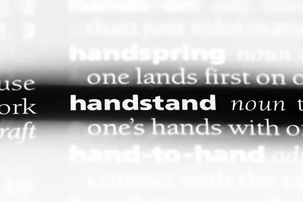 Handstand Słowo Słowniku Koncepcja Handstand — Zdjęcie stockowe