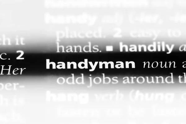 Handyman Ord Ordbok Handyman Koncept — Stockfoto