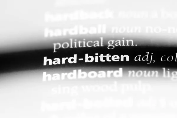 Hard Bitten Word Dictionary Hard Bitten Concept — Stock Photo, Image