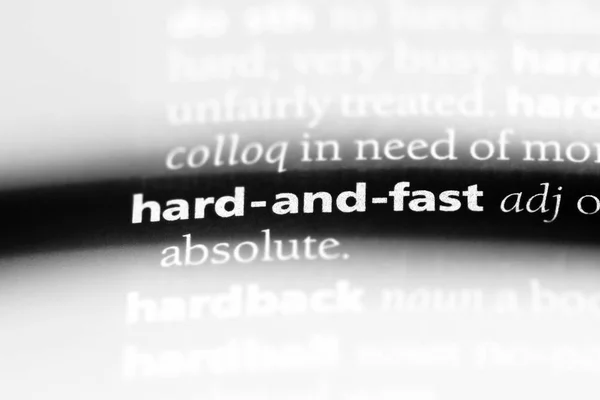 Hard Fast Word Dictionary Hard Fast Concept — Stock Photo, Image