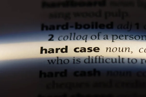 Hard Case Word Dictionary Hard Case Concept — Stock Photo, Image