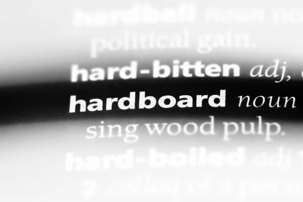 Palavra Hard Board Dicionário Conceito Placa Dura — Fotografia de Stock