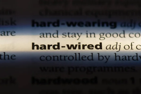 Hardwired Word Dictionary Hardwired Concept — Stock Photo, Image