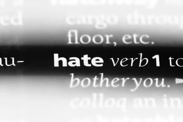 Hate Word Dictionary Hate Concept — Stock Photo, Image