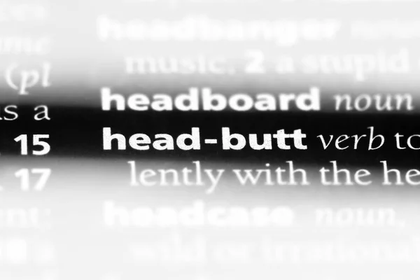Head Butt Word Dictionary Head Butt Concept — Stock Photo, Image