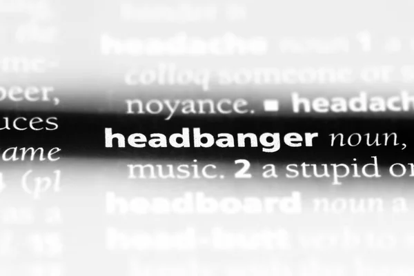 Palabra Headbanger Diccionario Concepto Headbanger — Foto de Stock