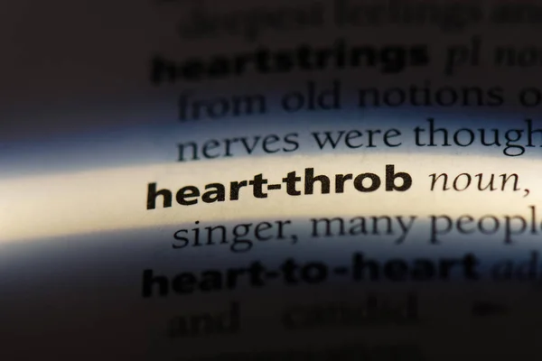 Coração Latejar Palavra Dicionário Coração Throb Conceito — Fotografia de Stock
