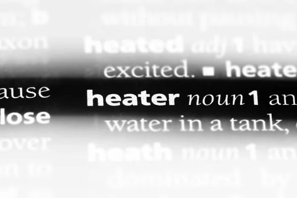 在字典中加热单词 加热器概念 — 图库照片