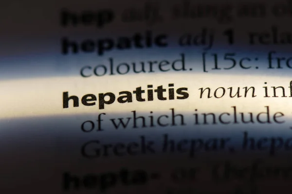 hepatitis word in a dictionary. hepatitis concept.