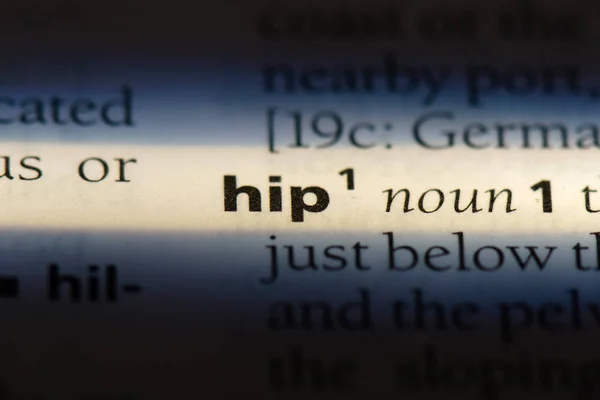 hip word in a dictionary. hip concept.