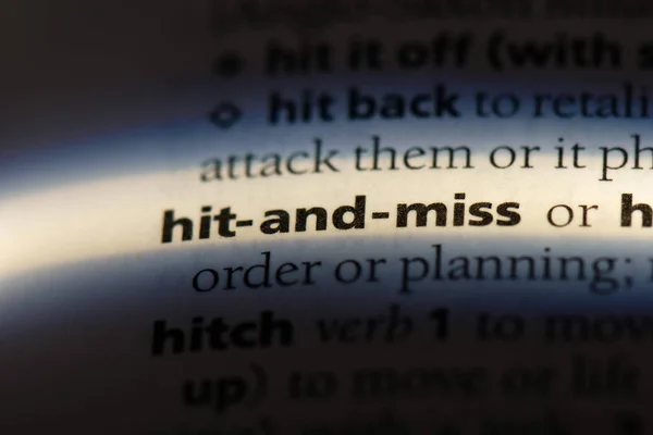 Hit Miss Word Dictionary Hit Miss Concept — Stock Photo, Image