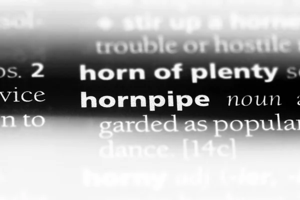 Hornpipe 词典中的单词 Hornpipe — 图库照片