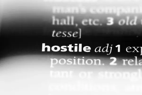 Hostile Word Dictionary Hostile Concept — Stock Photo, Image