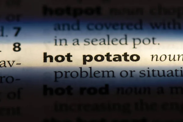 Hot Potato Word Dictionary Hot Potato Concept — Stock Photo, Image