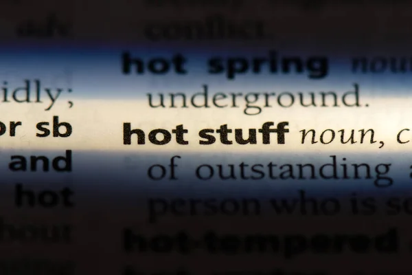 Hot Stuff Word Dictionary Hot Stuff Concept — Stock Photo, Image