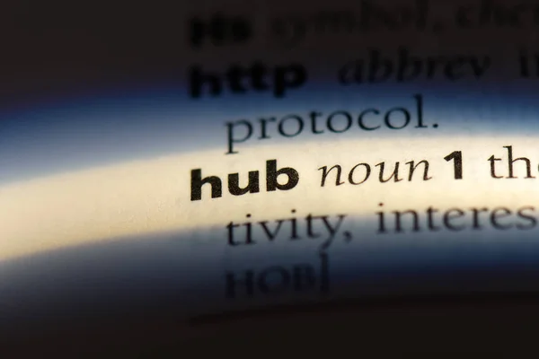 Hub Word Dictionary Hub Concept — Stock Photo, Image