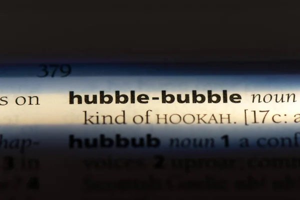 哈勃气泡词在字典里 哈勃气泡概念 — 图库照片