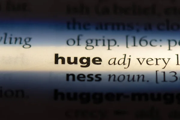 Huge Word Dictionary Huge Concept — Stock Photo, Image