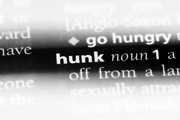 Hunk Word Dictionary Hunk Concept — Stock Photo, Image