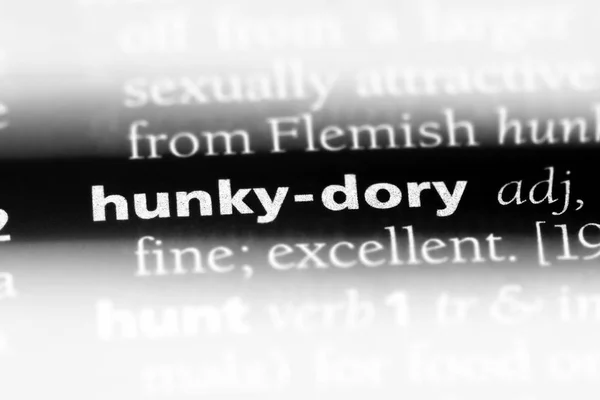 Hunky Dory Słowo Słowniku Hunky Dory Koncepcja — Zdjęcie stockowe