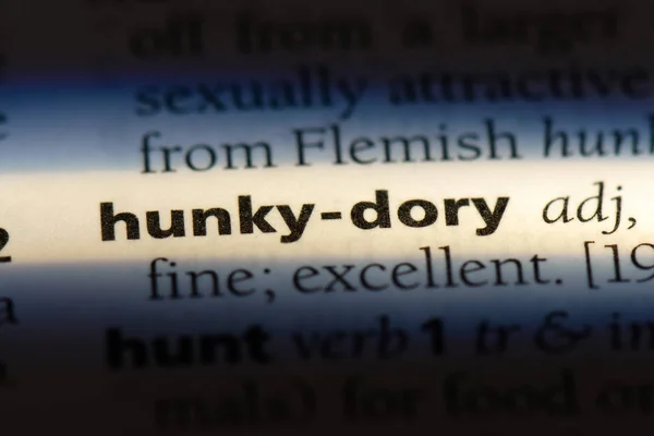 Hunky Dory Słowo Słowniku Hunky Dory Koncepcja — Zdjęcie stockowe