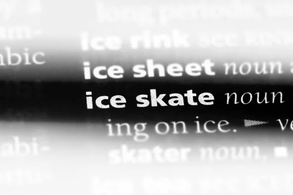 Patinaje Sobre Hielo Palabra Diccionario Concepto Patín Hielo — Foto de Stock