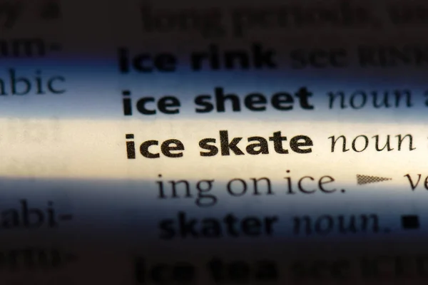Ice Skate Woord Een Woordenboek Ice Skate Concept — Stockfoto