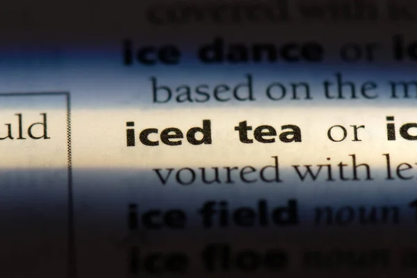 Iced Tea Word Dictionary Iced Tea Concept — Stock Photo, Image