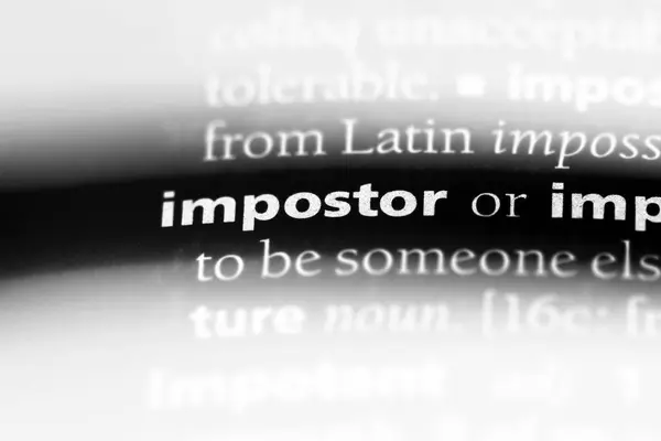 Impostor Word Dictionary Impostor Concept — Stock Photo, Image