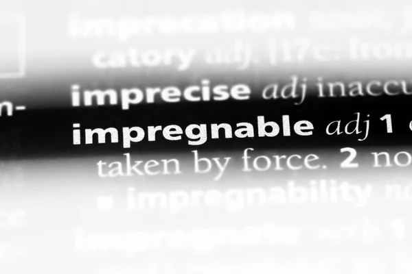 Impregnable Word Dictionary Impregnable Concept — Stock Photo, Image