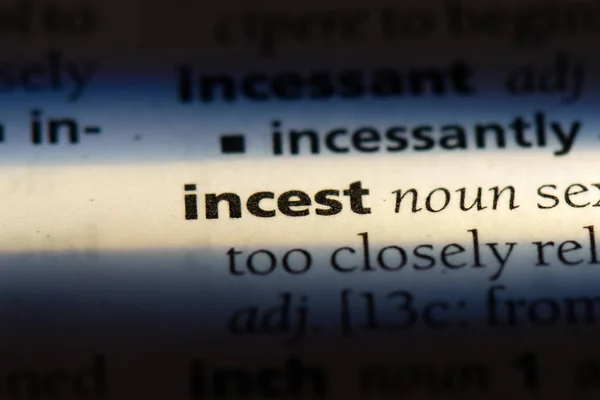 Incest Word Dictionary Incest Concept — Stock Photo, Image