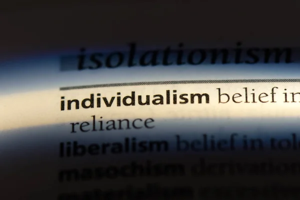 Individualism Ord Ordbok Individualism Koncept — Stockfoto