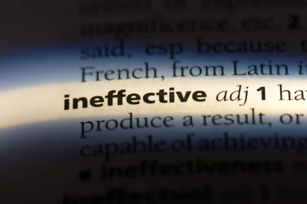 Palavra Ineficaz Dicionário Conceito Ineficaz — Fotografia de Stock
