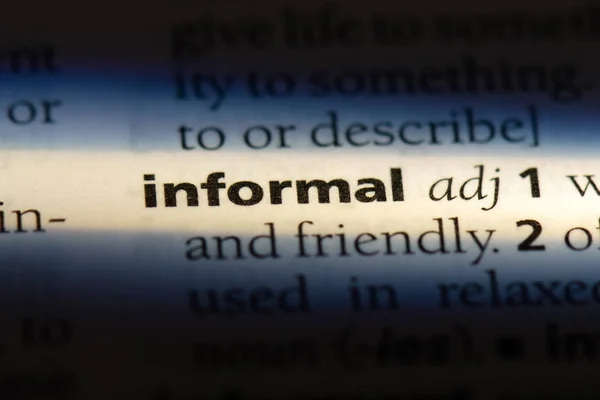 Informal Word Dictionary Informal Concept — Stock Photo, Image