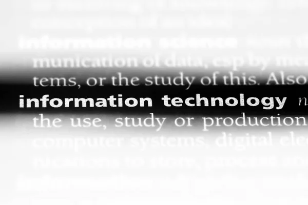 信息技术词在字典 信息技术概念 — 图库照片